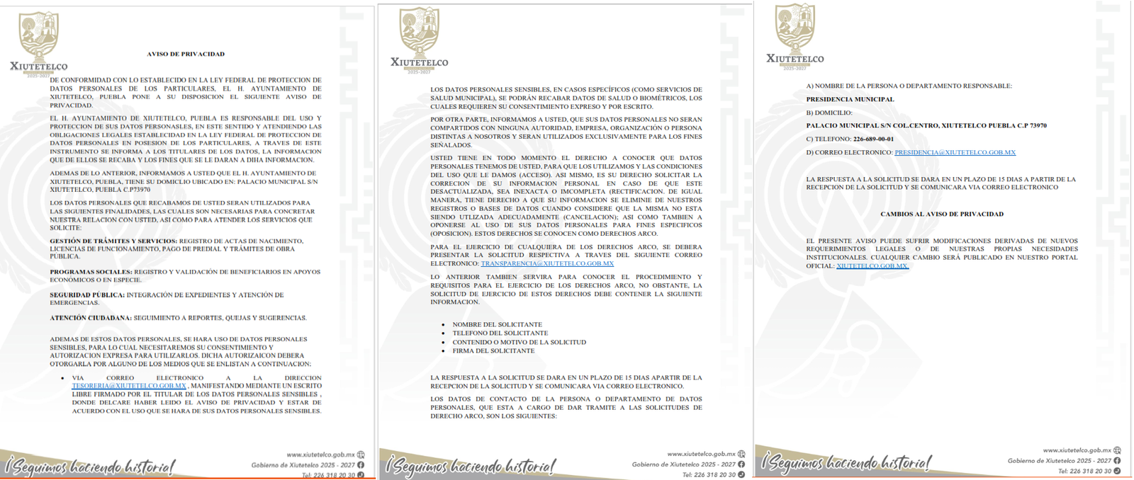 Imagen de la noticia: AVISO DE PRIVACIDAD Y DIFUSION DE DATOS PERSONALES